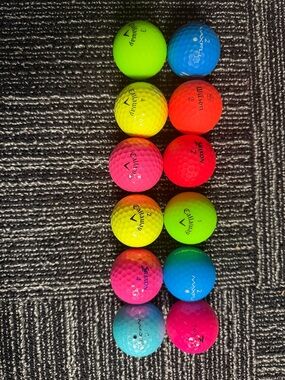 Assorted soft Callaway, Wilson, Srixon etc Golf Balls - Bright Multi-Color Pack